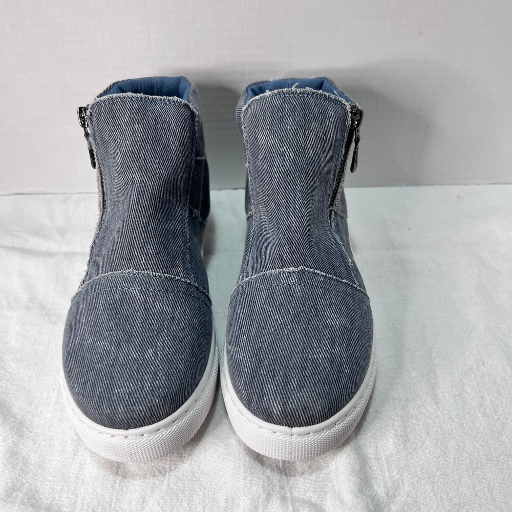 C Comfort Est 1946 Denim Raw Edge Zip Bootie Sneakers Women's 7M New!